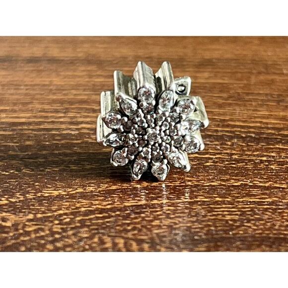 Authentic Pandora Ice Crystal Sterling Silver Charm 925 ALE Retired - Picture 1 of 4